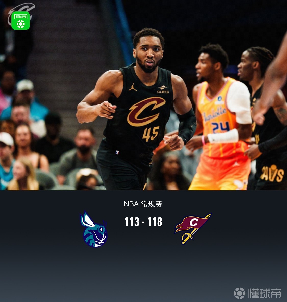 騎士118-113黃蜂力克豪取7連勝，米切爾32分，哈登18+8